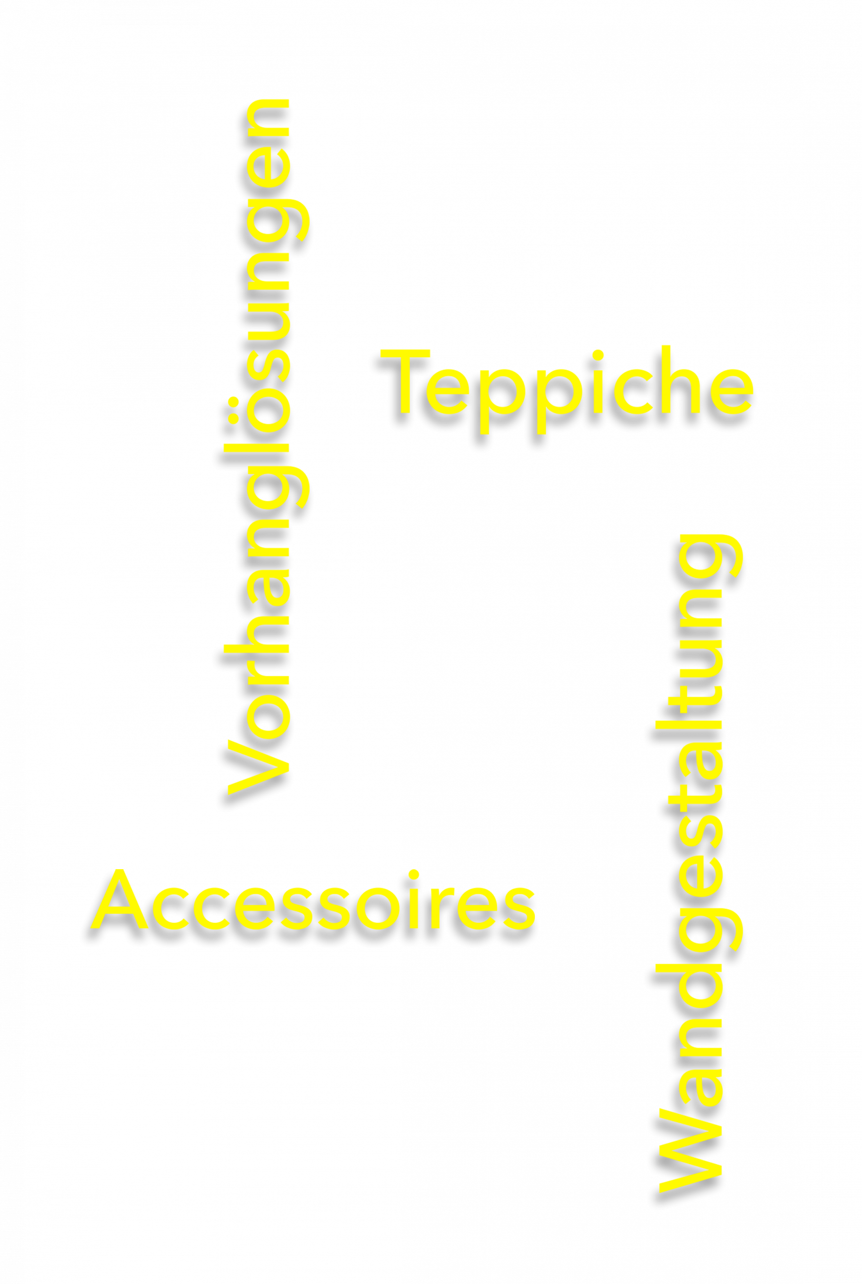 Vorhanglösungen, Accessoires, Teppiche, Wangestaltung